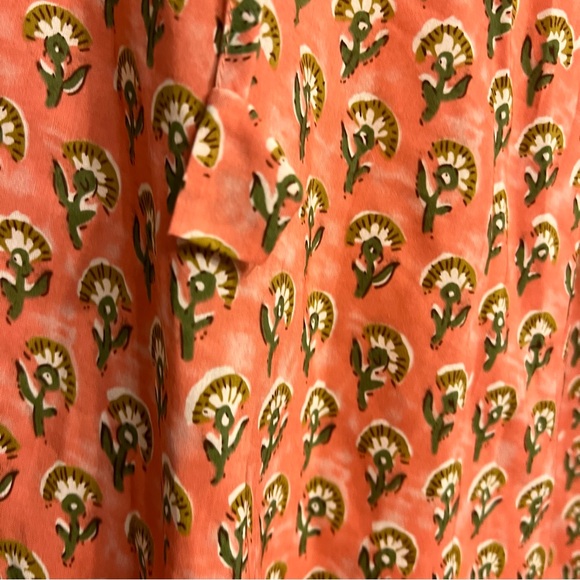 Women’s Gigio Coral Floral Long Dolman Sleeve Peasant Boho Oversized Top Size L - Picture 5 of 14